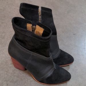Anthropologie J Shoes Leather Suede Ankle Boot 9